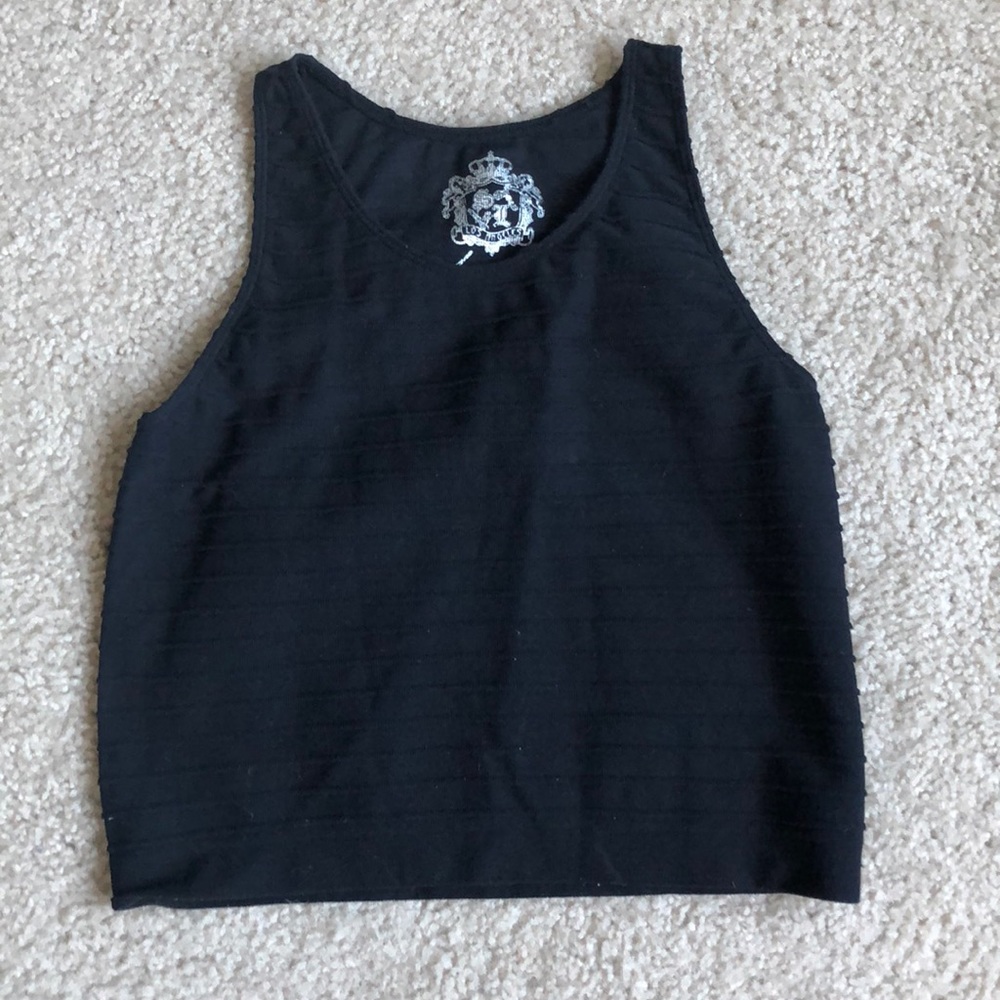 Cotton rubber cropped tank top